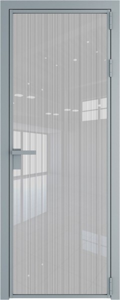 Алюминиевая дверь Profil Doors 1 AG Серебро Страйп