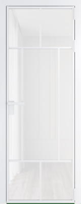 Алюминиевая дверь Profil Doors 10 AG Вайт Белый триплекс