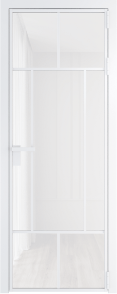 Алюминиевая дверь Profil Doors 10 AG Вайт Белый триплекс
