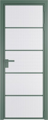 Алюминиевая дверь Profil Doors 14 AG Зеленый воск Мору белое