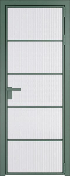 Алюминиевая дверь Profil Doors 14 AG Зеленый воск Мору белое