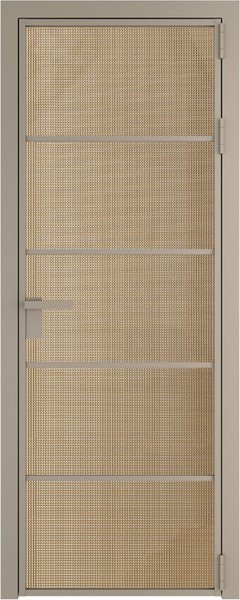 Алюминиевая дверь Profil Doors 14 AG Никель матовый Кризет Золото