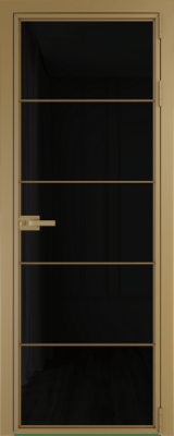 Алюминиевая дверь Profil Doors 5AX Золото Черный триплекс