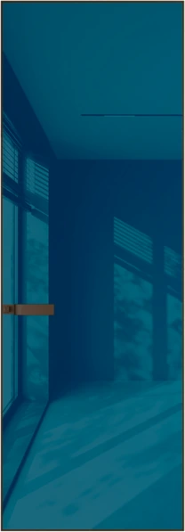 Алюминиевая дверь Profil Doors 1AGN ГЛЯНЕЦ Деорэ Бирюзовый лак