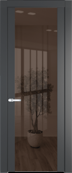 Межкомнатная дверь Profil Doors 1.7 P Зеркало бронзовое Графит (Pantone 425С)