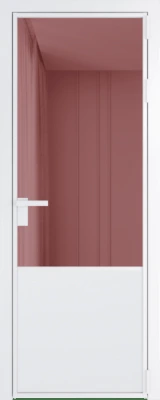 Алюминиевая дверь Profil Doors 19 AG Вайт Розовое шпион