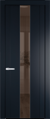 Межкомнатная дверь Profil Doors 1.9 P Зеркало бронзовое Нэви Блу (RAL 7016)