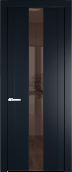 Межкомнатная дверь Profil Doors 1.9 P Зеркало бронзовое Нэви Блу (RAL 7016)