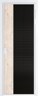 Алюминиевая дверь Profil Doors 7 AG Вайт Мору черное Каштан темный
