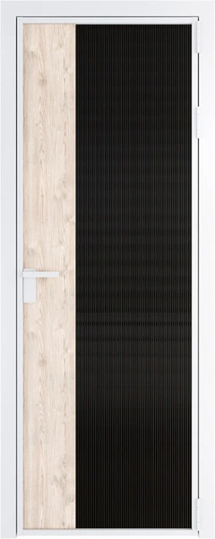 Алюминиевая дверь Profil Doors 7 AG Вайт Мору черное Каштан темный