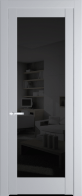 Межкомнатная дверь Profil Doors 4.1.2 PD Лайт Грей (RAL 870-01) Черное тонированное