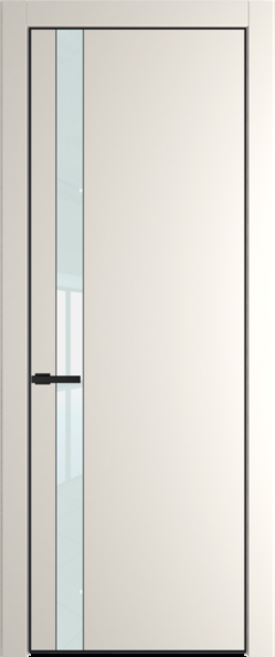 Межкомнатная дверь Profil Doors Orange 18 PE.O Белый лак Перламутр белый Черный матовый RAL9005