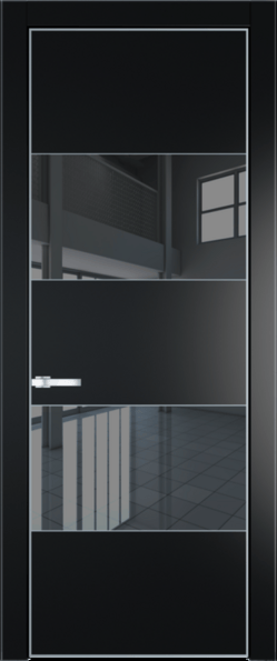 Межкомнатная дверь Profil Doors 22 PA Серебро Зеркало Grey Сэнд
