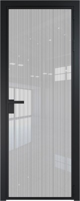 Алюминиевая дверь Profil Doors 1 AG Черный матовый Страйп