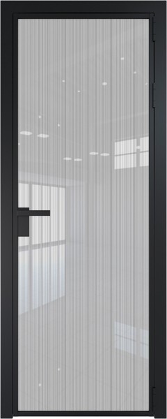 Алюминиевая дверь Profil Doors 1 AG Черный матовый Страйп