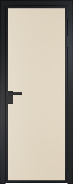 Алюминиевая дверь Profil Doors 1 AG Черный матовый RAL9005 Монохром жемчуг