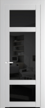Межкомнатная дверь Profil Doors 1.3.2 PD Черное тонированное Крем Вайт (RAL 120-02)