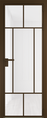 Алюминиевая дверь Profil Doors 10 AG Деорэ Белый триплекс