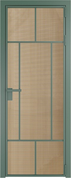 Алюминиевая дверь Profil Doors 10 AG Зеленый воск Кризет Золото