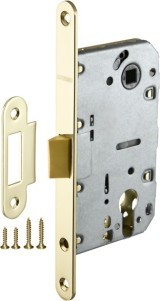 Корпус Fuaro (Фуаро) врезного замка c защёлкой PLASTP85C-50 (P85C-50) GP латунь