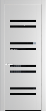 Межкомнатная дверь Profil Doors 1.6 P Черный триплекс Крем Вайт (RAL 120-02)
