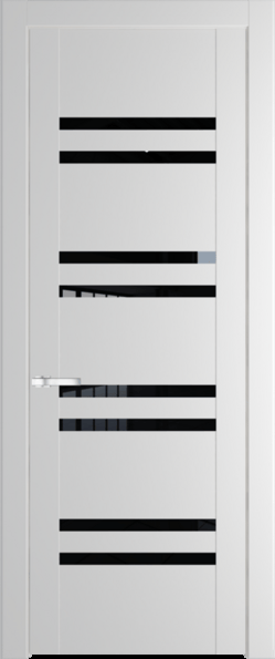 Межкомнатная дверь Profil Doors 1.6 P Черный триплекс Крем Вайт (RAL 120-02)