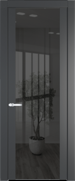 Межкомнатная дверь Profil Doors 1.7 P Зеркало серое Графит (Pantone 425С)