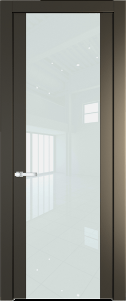 Межкомнатная дверь Profil Doors 1.7 P Lacobel Белый лак Перламутр бронза
