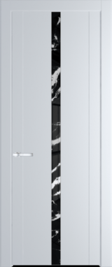 Межкомнатная дверь Profil Doors 1.8 P Нефи черный узор серебро Вайт (RAL 110 96 02)