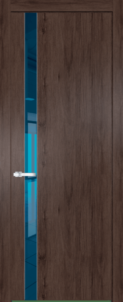 Межкомнатная дверь Profil Doors 18 NW Зеркало синее Дуб Тобакко