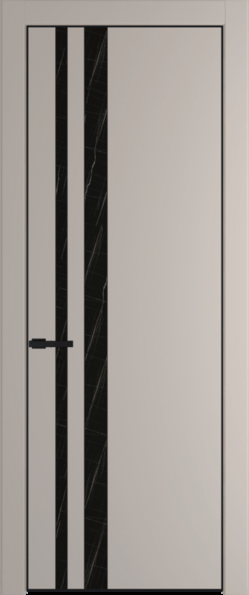 Межкомнатная дверь Profil Doors 20 PA Черный матовый RAL9005 Неро мрамор Сэнд