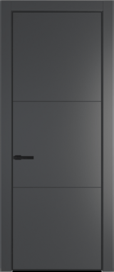 Межкомнатная дверь Profil Doors 13 PA Черный матовый RAL9005 Графит (Pantone 425С)