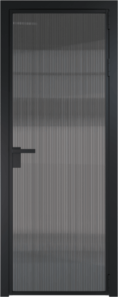 Алюминиевая дверь Profil Doors 1 AG Черный матовый Мору тонированное