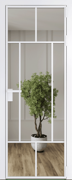 Алюминиевая дверь Profil Doors 10 AG Вайт Зеркало