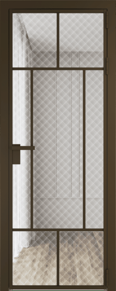 Алюминиевая дверь Profil Doors 10 AG Деорэ Ромб белый