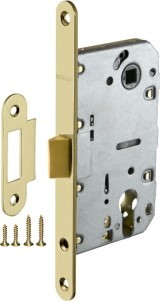 Корпус Fuaro (Фуаро) врезного замка c защёлкой PLASTP85C-50 (P85C-50) SG матовое золото