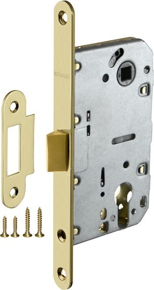 Корпус Fuaro (Фуаро) врезного замка c защёлкой PLASTP85C-50 (P85C-50) SG матовое золото