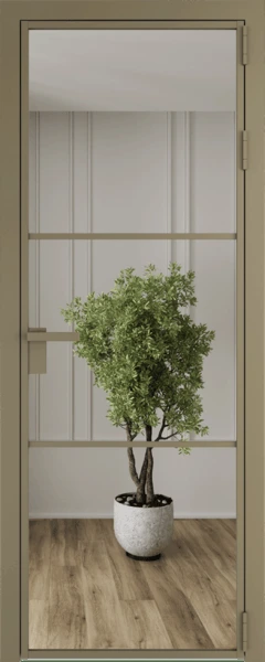 Алюминиевая дверь Profil Doors 13 AG Шампань Зеркало