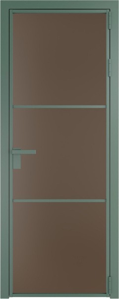 Алюминиевая дверь Profil Doors 13 AG Зеленый воск Монохром гляссе