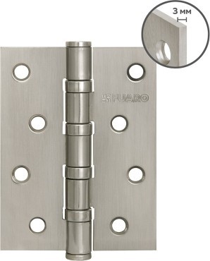 Петля Fuaro (Фуаро) универсальная HEAVY IN4400U SN (матовый никель) 100х75х3 мм