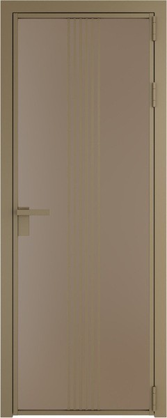Алюминиевая дверь Profil Doors 18 AG Шампань Монохром капучино