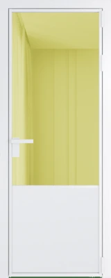 Алюминиевая дверь Profil Doors 19 AG Вайт Золотое шпион