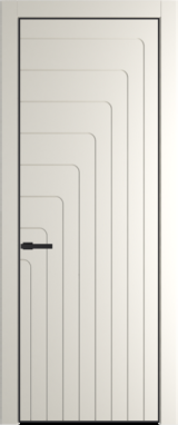 Межкомнатная дверь Profil Doors 10 PE Перламутр белый Черный матовый RAL9005