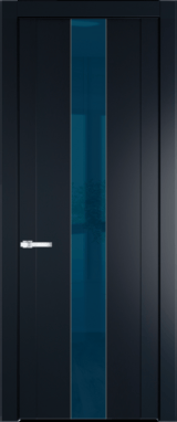 Межкомнатная дверь Profil Doors 1.9 P Зеркало синее Нэви Блу (RAL 7016)