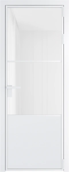 Алюминиевая дверь Profil Doors 20 AG Вайт Белый триплекс