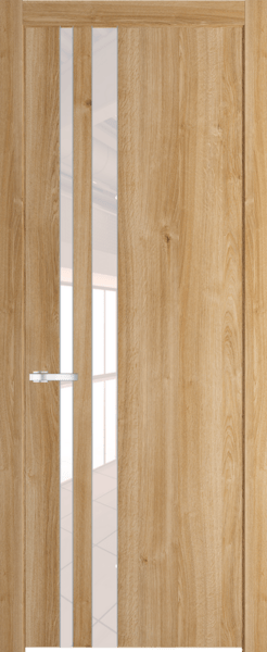 Межкомнатная дверь Profil Doors 20 NW Lacobel Перламутровый лак Дуб Карамель