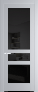 Межкомнатная дверь Profil Doors 4.5.2 PD Лайт Грей (RAL 870-01) Черное тонированное