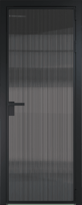 Алюминиевая дверь Profil Doors 1 AG Черный матовый RAL9005 Мору тонированное