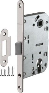 Корпус Fuaro (Фуаро) врезного замка c защёлкой PLASTP85C-50 (P85C-50) SN матовый никель