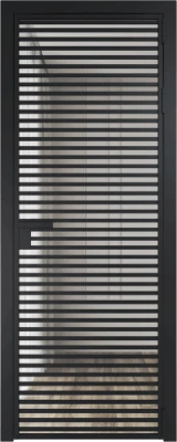 Алюминиевая дверь Profil Doors 12 AG Черный матовый Золотое шпион